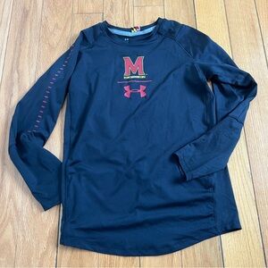 Under Armour Black University of Maryland Long Sleeve Shirt